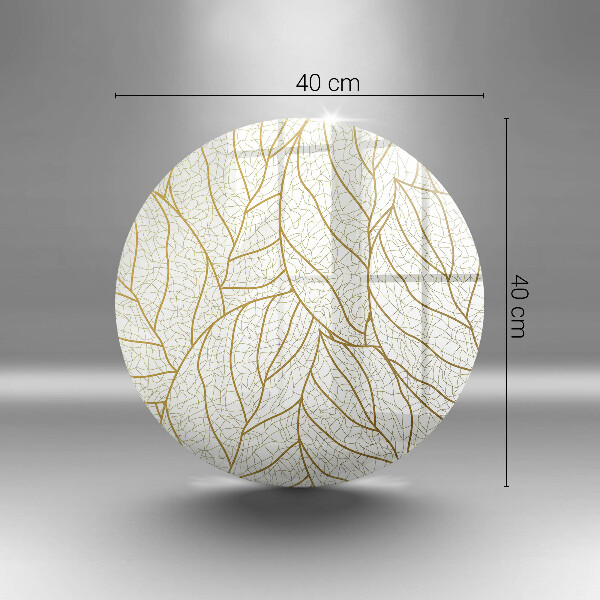 De vidrio templado Patrón de hojas de arte lineal