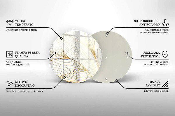 De vidrio templado Patrón de líneas modernas