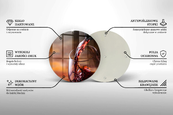 De vidrio templado Vino tinto y una copa