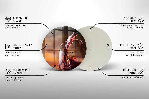 De vidrio templado Vino tinto y una copa
