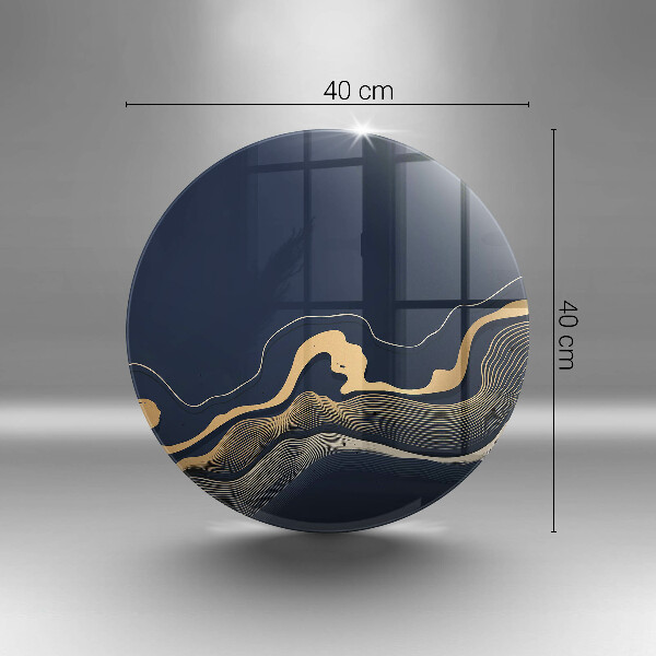 De vidrio templado Líneas doradas abstractas