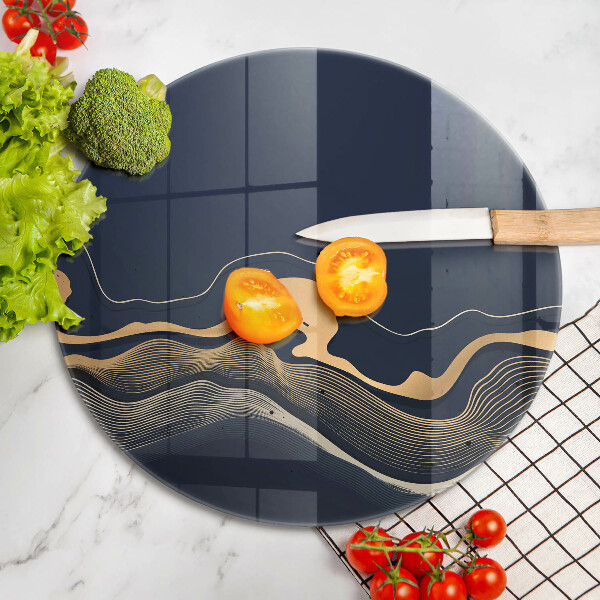 De vidrio templado Líneas doradas abstractas