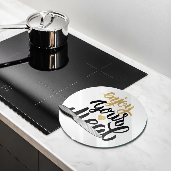 De vidrio templado Inscripción enjoy your meal