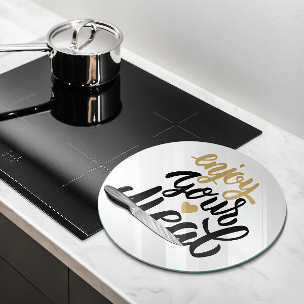 De vidrio templado Inscripción enjoy your meal