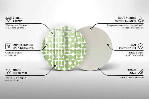 De vidrio templado Patrón de formas boho