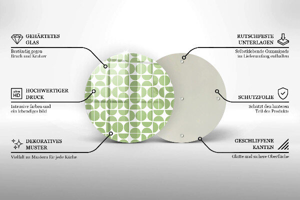 De vidrio templado Patrón de formas boho