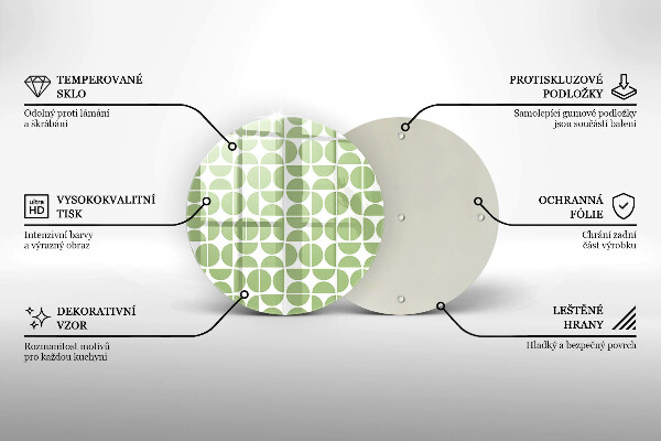 De vidrio templado Patrón de formas boho