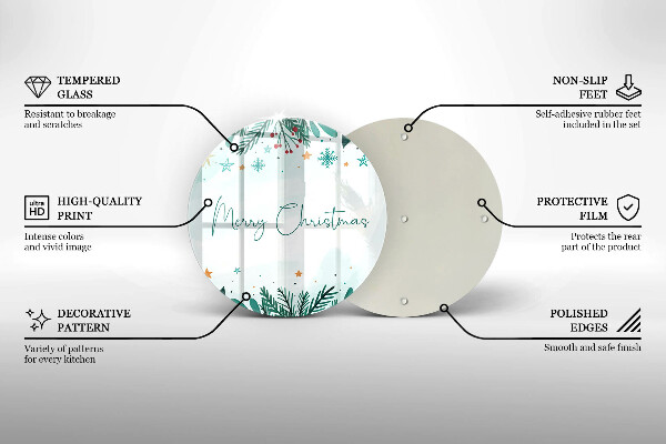 De vidrio templado Merry christmas