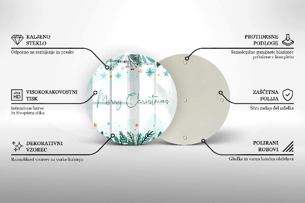 De vidrio templado Merry christmas