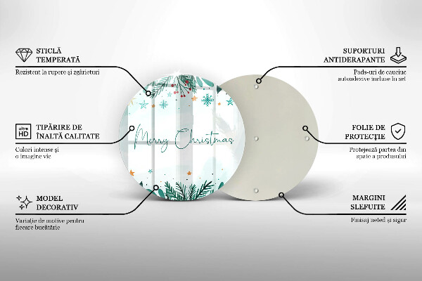 De vidrio templado Merry christmas