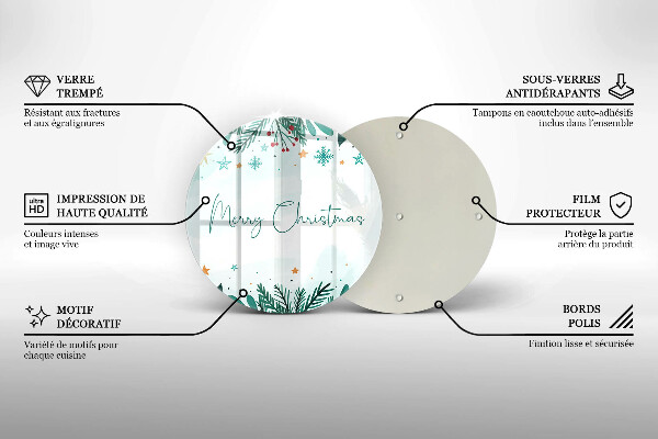 De vidrio templado Merry christmas