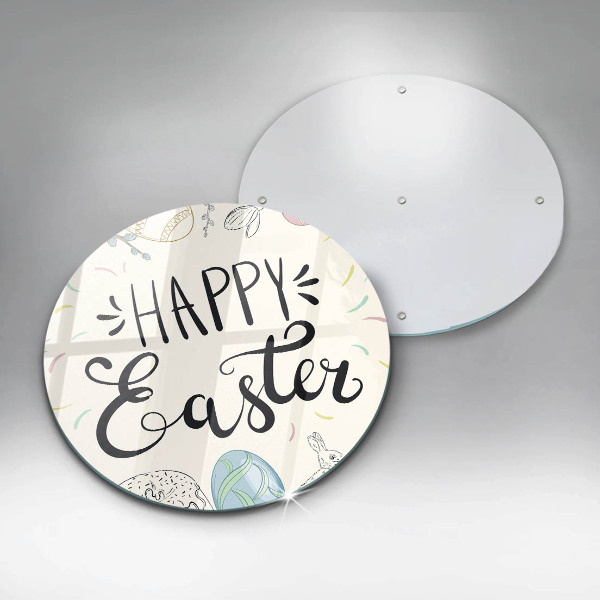 De vidrio templado Happy easter