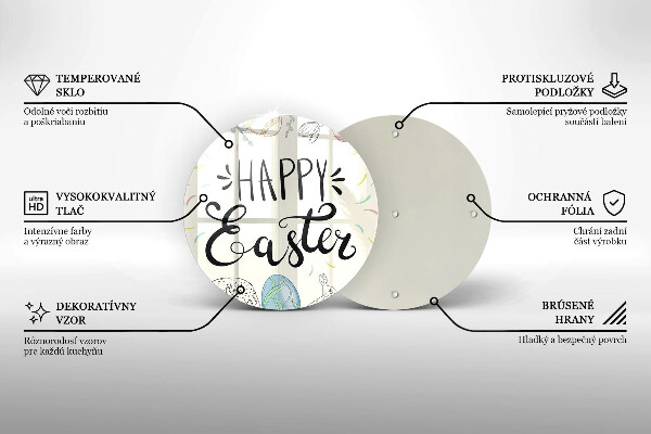 De vidrio templado Happy easter
