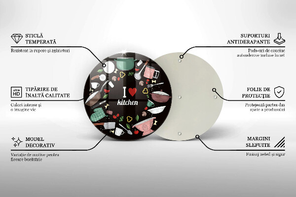 De vidrio templado Ilustración me encanta la cocina