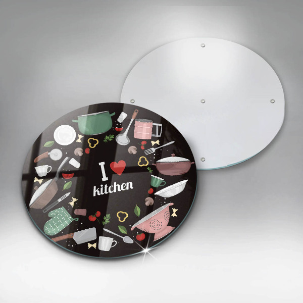 De vidrio templado Ilustración me encanta la cocina