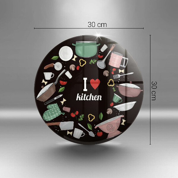 De vidrio templado Ilustración me encanta la cocina