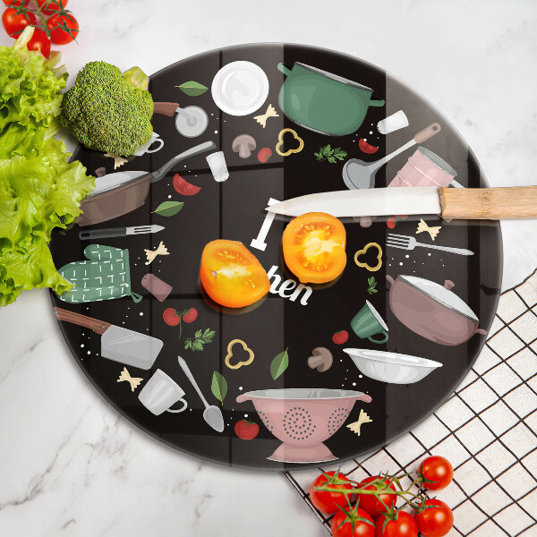 De vidrio templado Ilustración me encanta la cocina