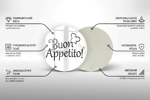 De vidrio templado Buon appetito!