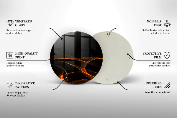 De vidrio templado Líneas abstractas