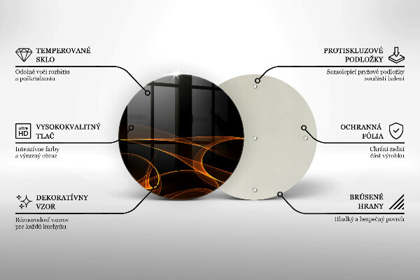 De vidrio templado Líneas abstractas