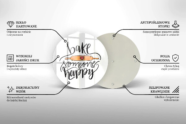 De vidrio templado Hornear a alguien feliz