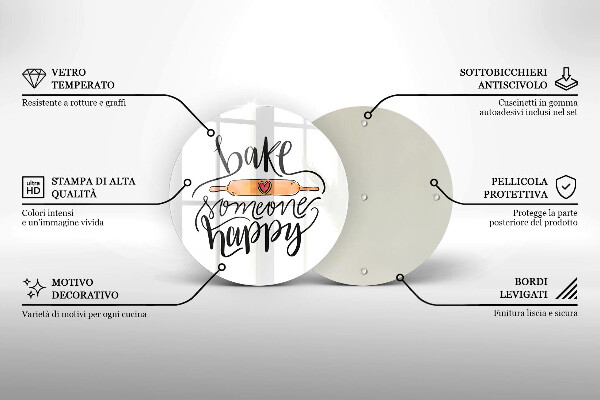 De vidrio templado Hornear a alguien feliz