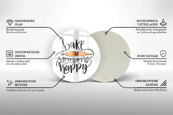 De vidrio templado Hornear a alguien feliz