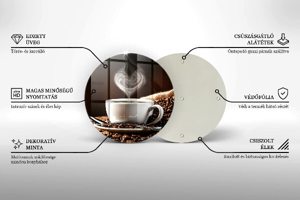 De vidrio templado Café y una taza