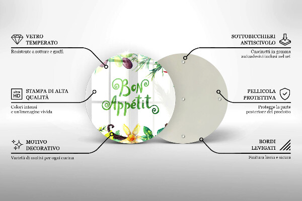 De vidrio templado Inscripción de buen provecho