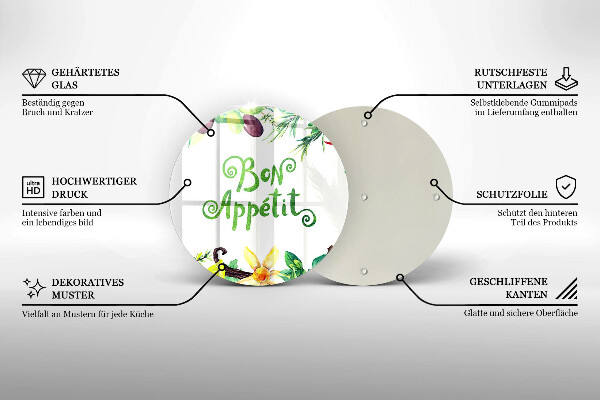 De vidrio templado Inscripción de buen provecho