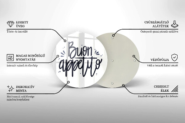 De vidrio templado Buon appetito