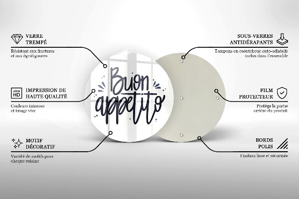 De vidrio templado Buon appetito