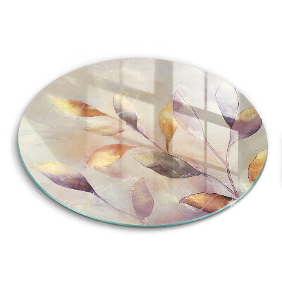 De vidrio templado Hojas boho pintadas