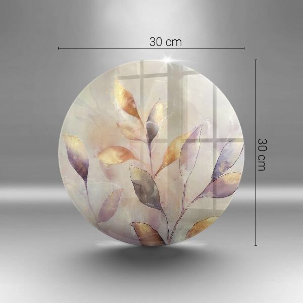 De vidrio templado Hojas boho pintadas