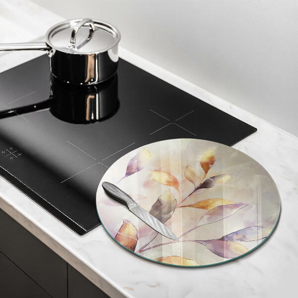 De vidrio templado Hojas boho pintadas