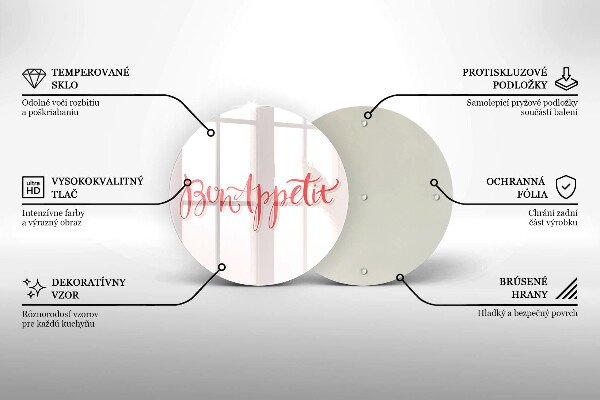 De vidrio templado Cartel de cocina bon appetit