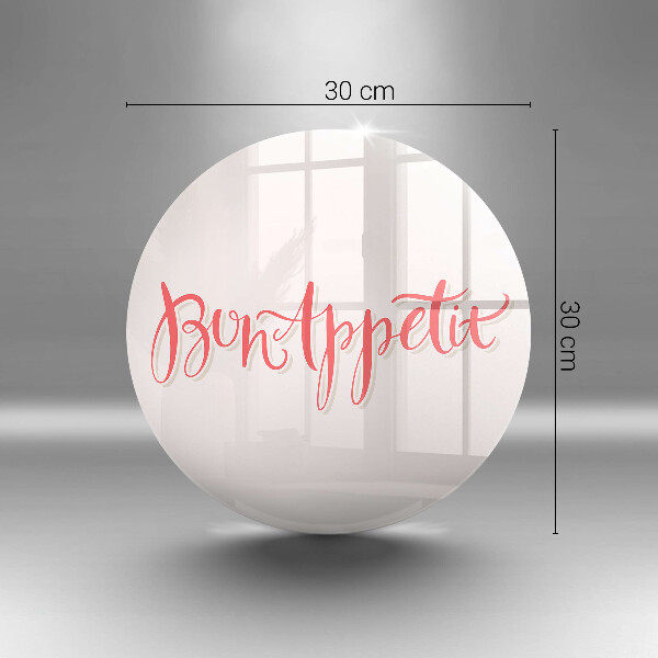De vidrio templado Cartel de cocina bon appetit