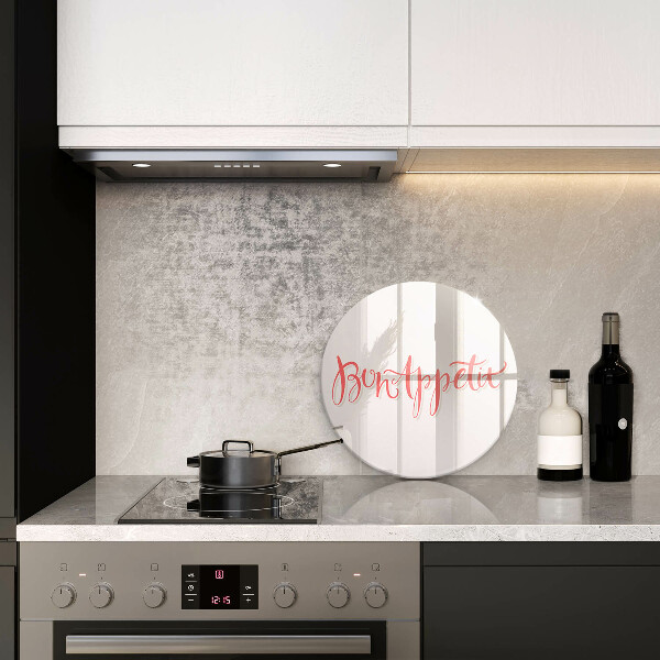 De vidrio templado Cartel de cocina bon appetit