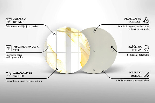 De vidrio templado Abstracción dorada