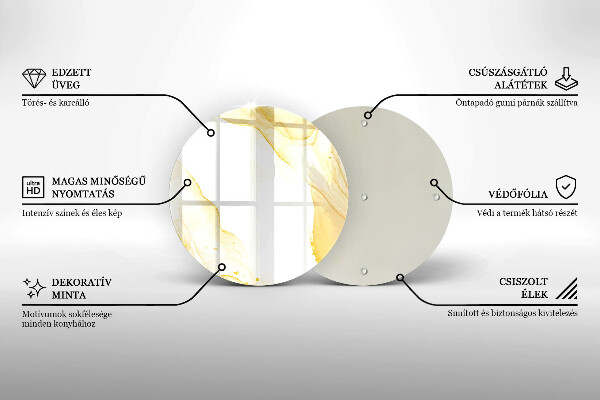 De vidrio templado Abstracción dorada