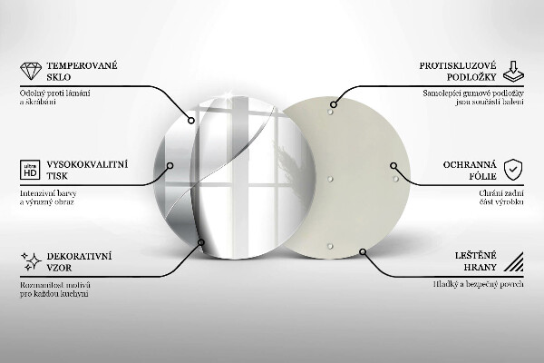 De vidrio templado Abstracción de metal plateado