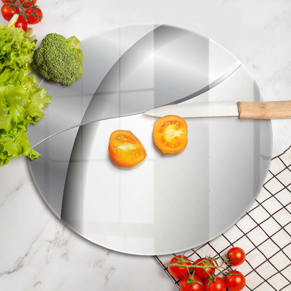 De vidrio templado Abstracción de metal plateado