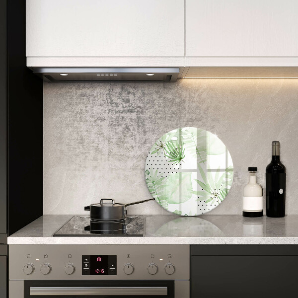 De vidrio templado Hojas de acuarela