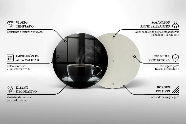 De vidrio templado Taza de café caliente