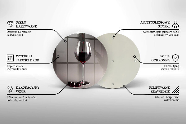 De vidrio templado Vidrio y uvas