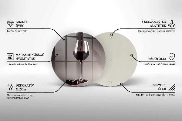 De vidrio templado Vidrio y uvas