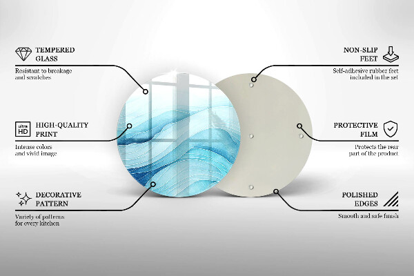 De vidrio templado Ondas abstractas