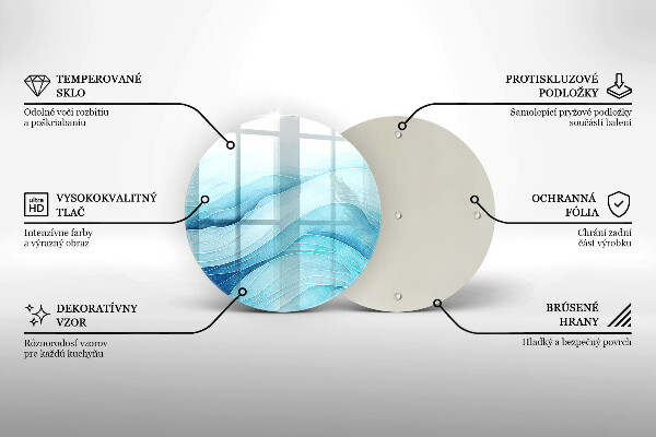 De vidrio templado Ondas abstractas