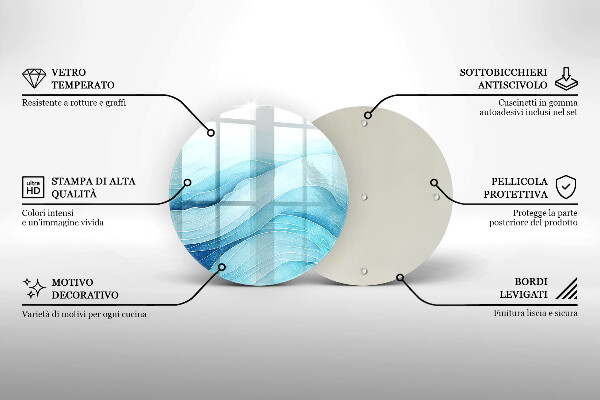 De vidrio templado Ondas abstractas