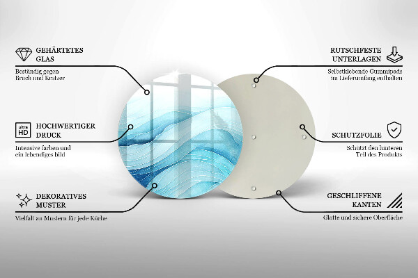 De vidrio templado Ondas abstractas